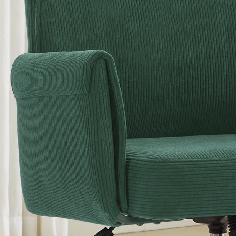 Mid-back liftable office chair, striped fabric, and ergonomically designed, is an excellent choice for working, studying or relaxing. The mid-back design provides a better sitting experience.Green image 4