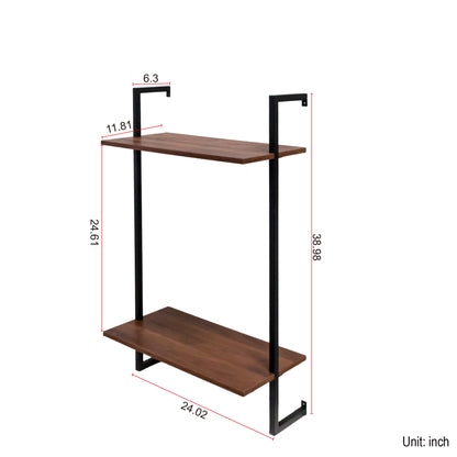 3 Tier and 2 Tier Bathroom Shelves Metal, Wood Hanging Storage Bookshelf image 10