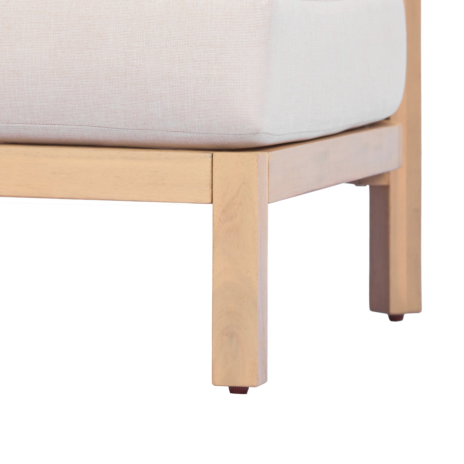 Acacia wood patio furniture club chair, outdoor rope-woven chair, deep seat design with soft cushion, suitable for porches, gardens, backyards, and balconies (Light Teak + Beige Rope + Beige Cushion). image 10