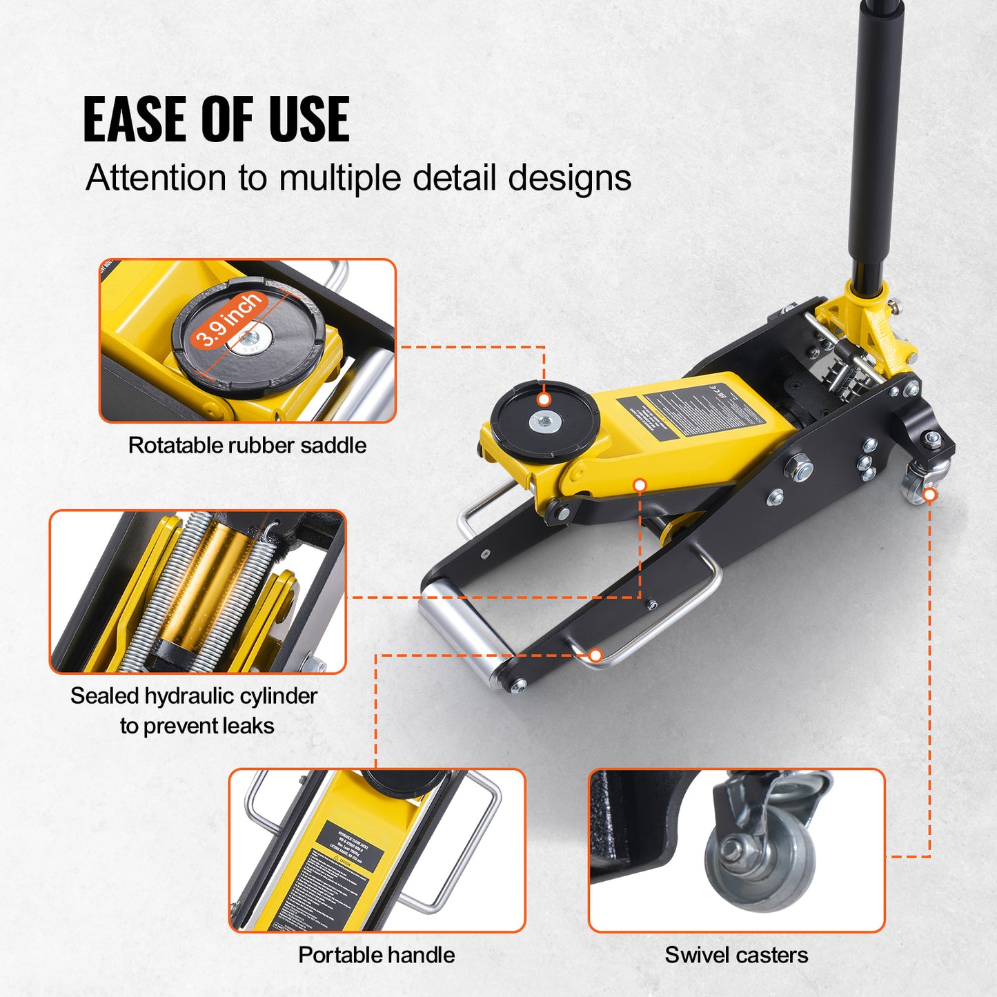 Low Profile Floor Jack 2 Ton Heavy Duty Dual Piston Rapid Pump image 7