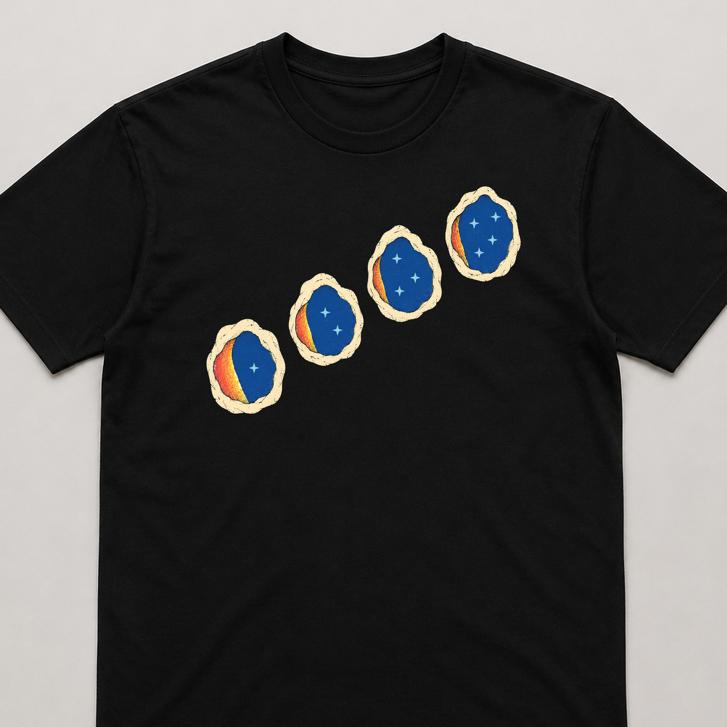 Dark Adaptation Relay Stargazing Graphic T-Shirt - POD-20260810-141_black_front_closeup_mockup