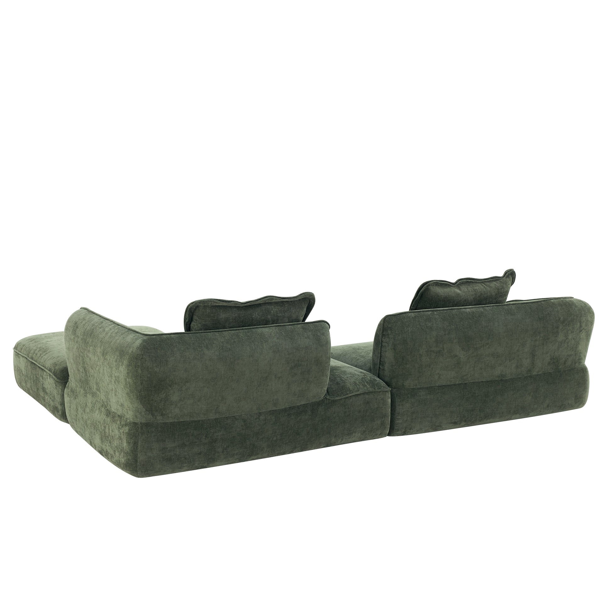 122" Modern L-Shaped Sectional Sofa with High-Density Fully Compressed Sponge and Chaise Lounge, 2-Piece Set, Fully Assembled Right Hand Facing, Deep Seating, Perfect for Living Room, Lounge image 10