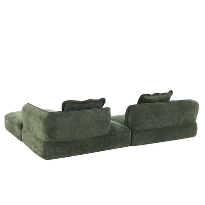122" Modern L-Shaped Sectional Sofa with High-Density Fully Compressed Sponge and Chaise Lounge, 2-Piece Set, Fully Assembled Right Hand Facing, Deep Seating, Perfect for Living Room, Lounge image 10