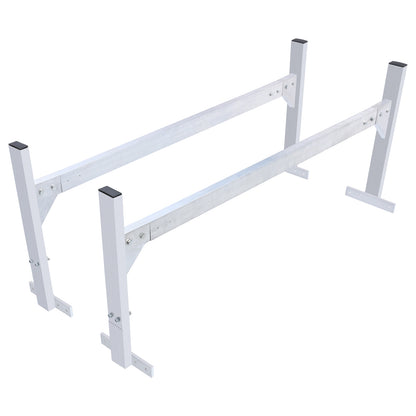 Van Roof Ladder Rack, 2 Bars Aluminum Alloy Roof Ladder Racks, 400 LBS Capacity Rain-Gutter Van Roof Rack, Adjustable Length 51.2" to 81.1", Van Ladder Rack for Van, Cargo, Trailer image 8