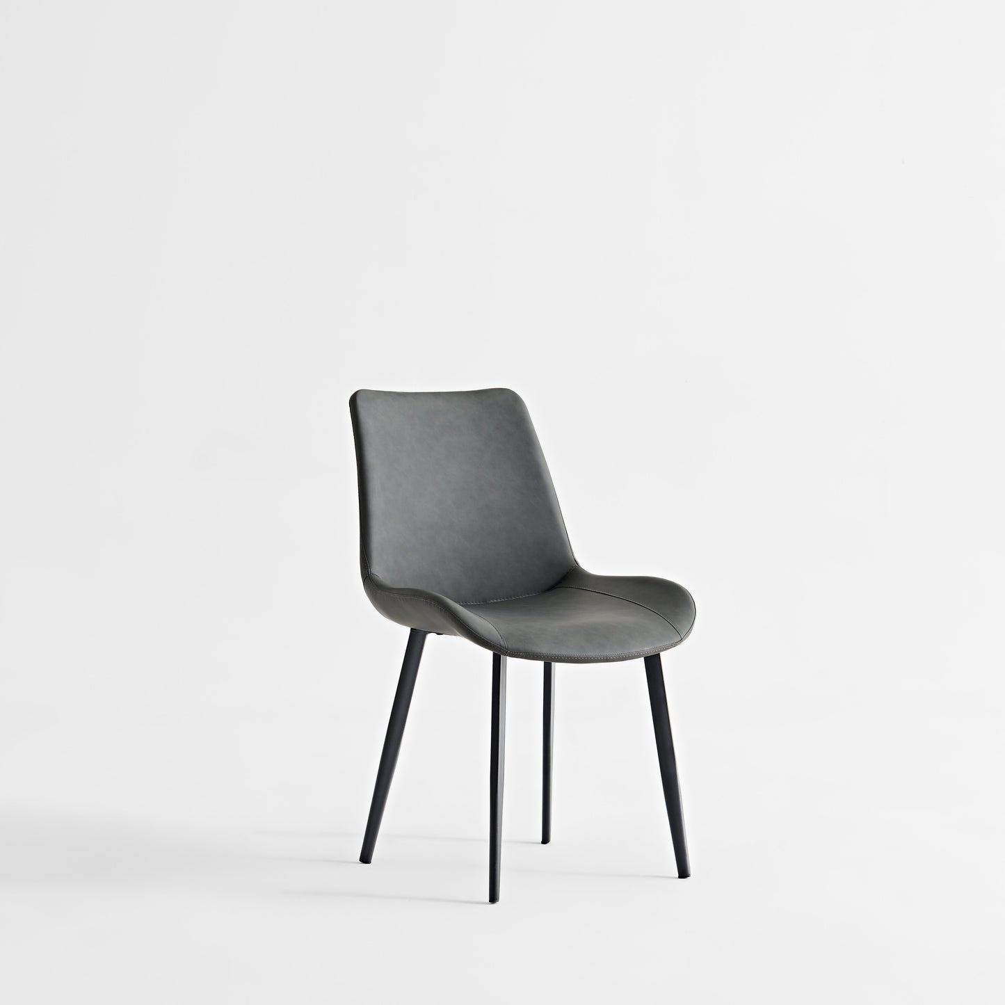 Grey PU Leather & Iron Leg Dining Chairs (2-Piece) image 10