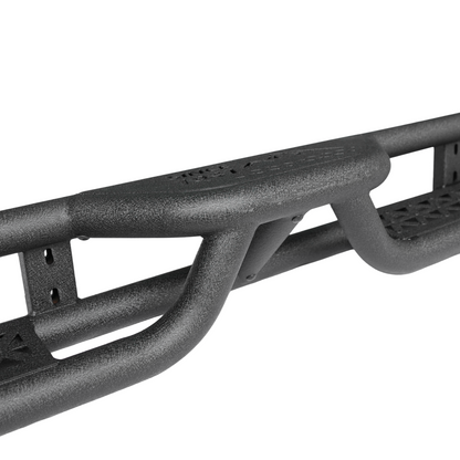 Coated Black Carbon 6-Inch 2-Stairs Side Step Rails Step Bars Steel Nerf Bars Running Boards Compatible with Jeep Wrangler JL 4 Doors 2018-2026 For Off-Road Protection Direct Bolt-On Installation image 11