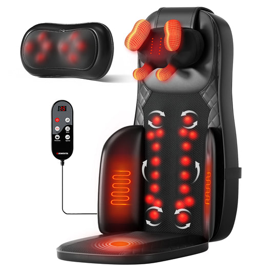 Massage Chair Pad, 3-in-1 Shiatsu Neck and Back Massager Cushion with Heat, Adjustable Height & Intensity, Full Body Massage Pad for Recliner and Sofa, Fathers Day Dad Gifts image 1
