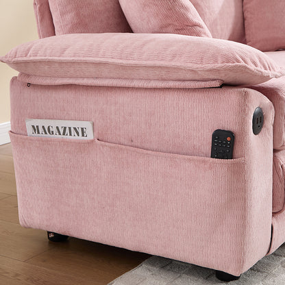 58 inch 3-in-1 Upholstered Futon Sofa Convertible Floor Sofa bed,Foldable Tufted Loveseat with Pull Out Sleeper Couch Bed,Folding Mattres Love Seat Daybed W/Side Pockets for Living Room Pink image 8