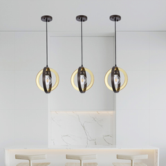 Elegant 1-Light Matte Antique Bronze Chandelier for Home Decor