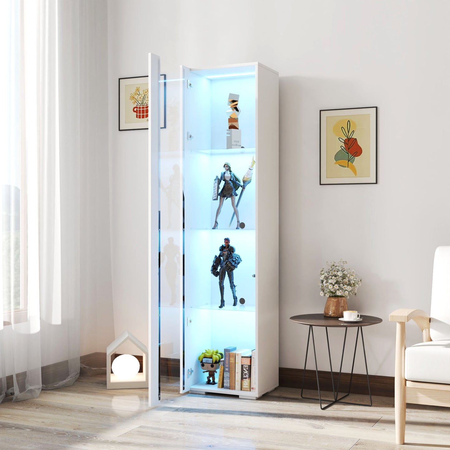 Side cabinet with aluminum strip lamp, image 2