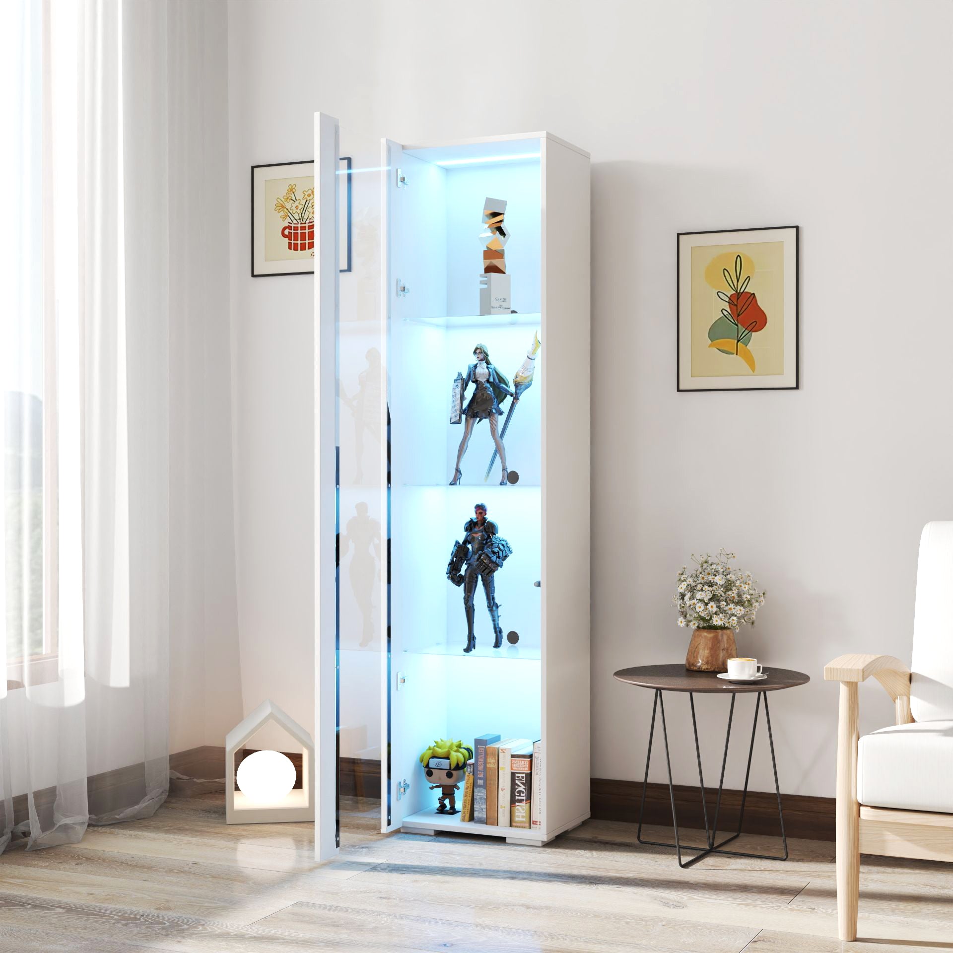 Side cabinet with aluminum strip lamp, image 2