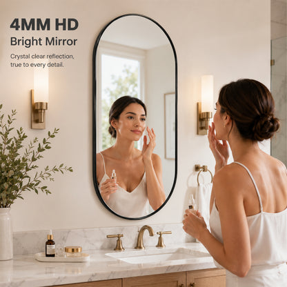 BLACK PVC frame mirror 16X36 INCH image 9