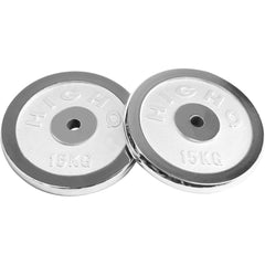 66LB Adjustable Chrome Cast Barbell Weights for Home Gym Workout