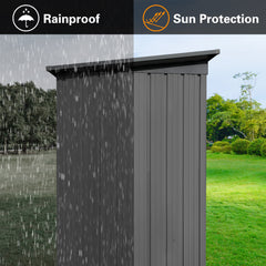 Metal garden sheds 5ft×4ft outdoor storage sheds  grey