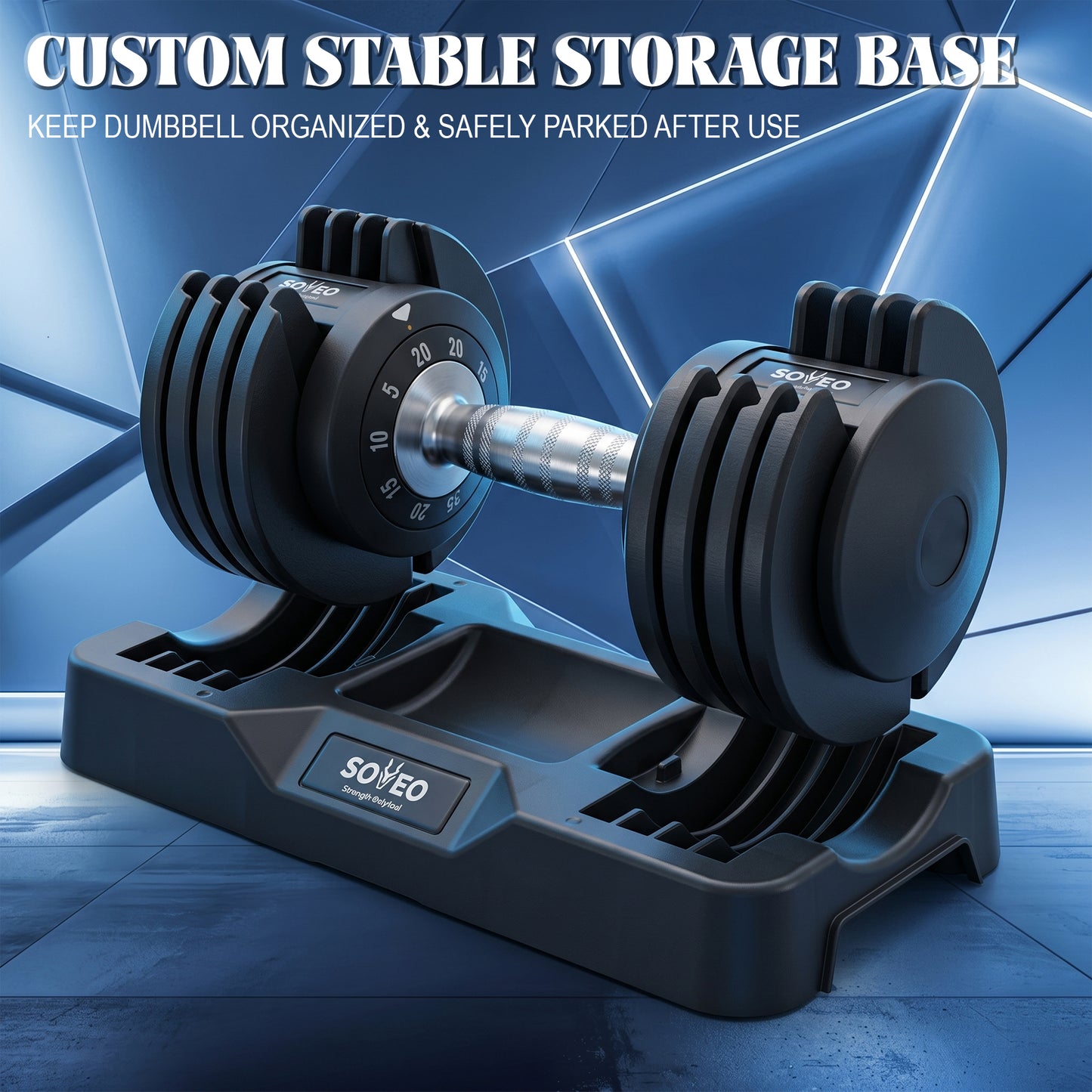 Adjustable Dumbbell Set, 10-in-1 25LB/55LB Adjustable Dumbbells with Lock System, Fast 1 Sec Adjustment, Non-Slip Grip & Storage Tray, Home Gym Workout Weights for Men Women image 11