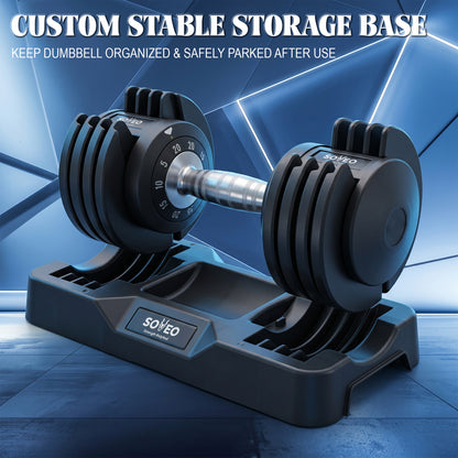 Adjustable Dumbbell Set, 10-in-1 25LB/55LB Adjustable Dumbbells with Lock System, Fast 1 Sec Adjustment, Non-Slip Grip & Storage Tray, Home Gym Workout Weights for Men Women image 11