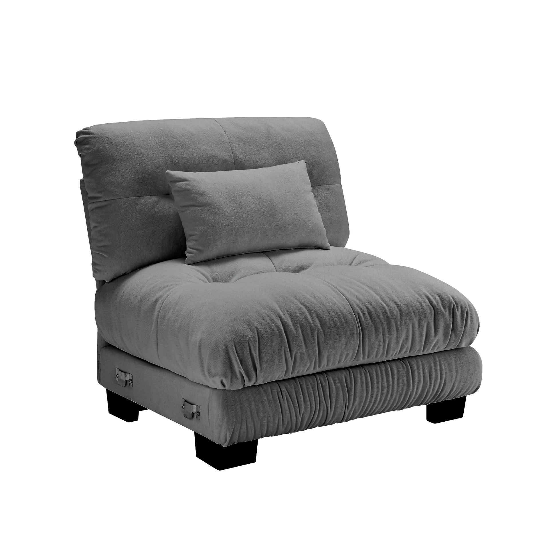 27 Armless Sofa W/1 pillow - Gray image 3