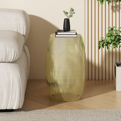 Stylish Round Metal Hollow Side Table for Modern Decor