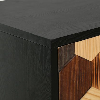 30.31" Sideboard With With Honeycomb Pattern, Modern Accent Cabinet image 8