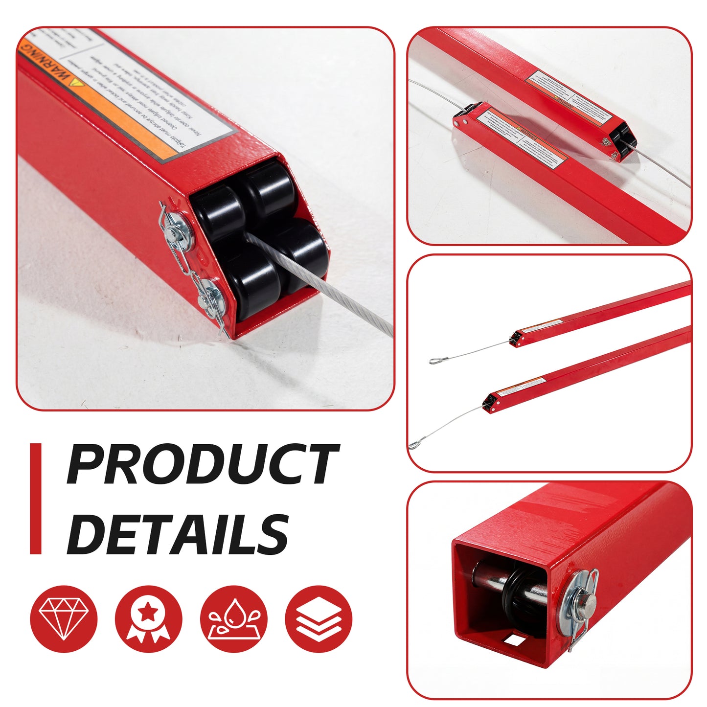 Tailgate Utility Trailer Gate Liftgate Ramp Lift 2 Sided Lift Assist System Fit for Open Utility Trailers Tailgate and Ramp New Upgrades, Red image 3