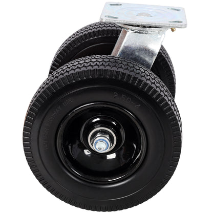 8 in Dual Flat Free Wheels Swivel Caster, 660LBS LOAD CAPACITY image 5