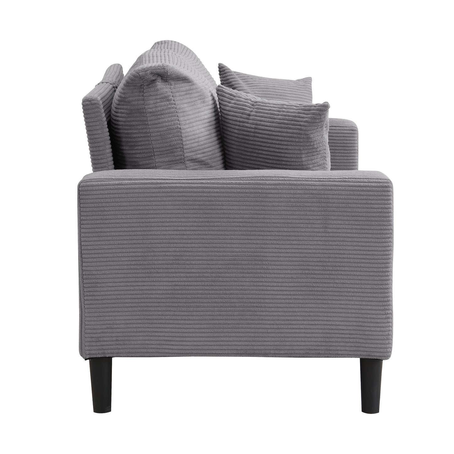 57 " High Resilience Loveseat Sofa, Wooden Frame 2 Seat Sofa, Comfy, Small Space Saving Modern Upholstered Sofa, Living Room Bedroom Apartment Small Space, Light gray image 6