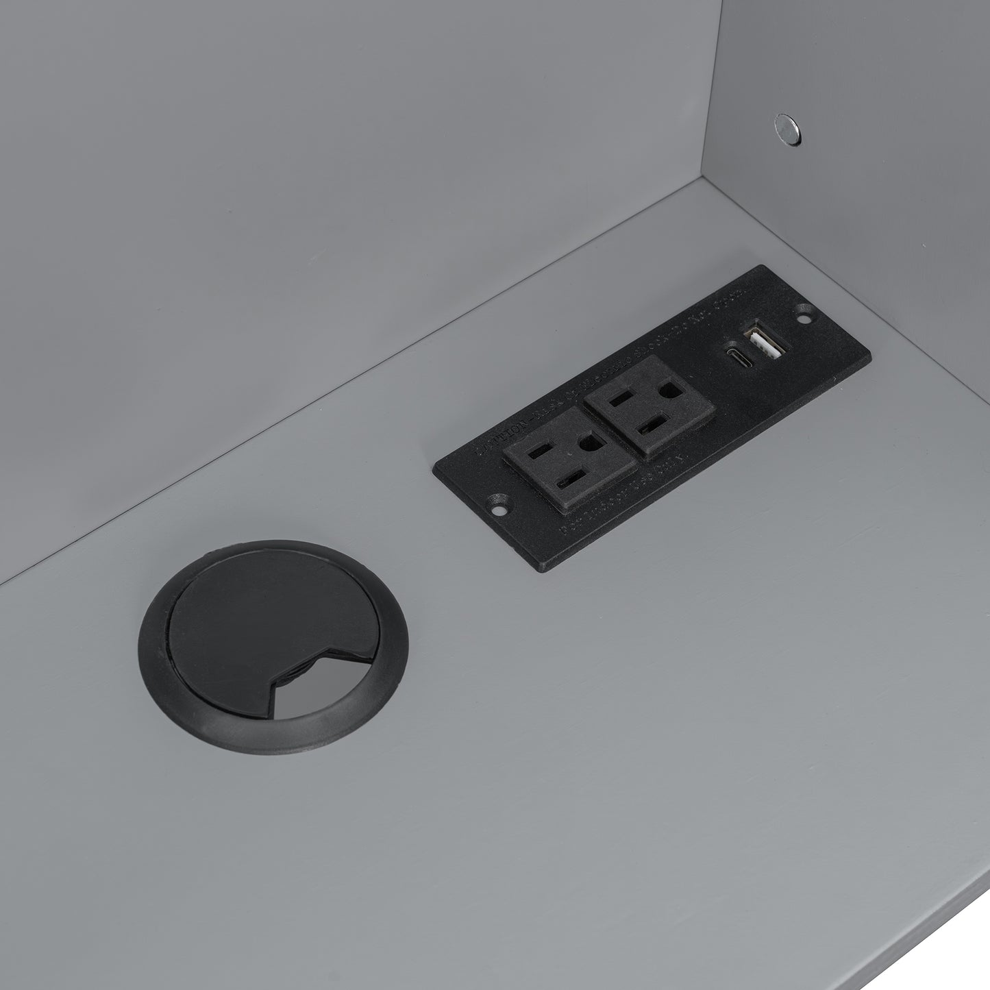 Full Bunk Bed with APP-Controlled LED Lights (7 Colors), USB Ports, Storage Shelves and 2 Drawers,Gray image 3