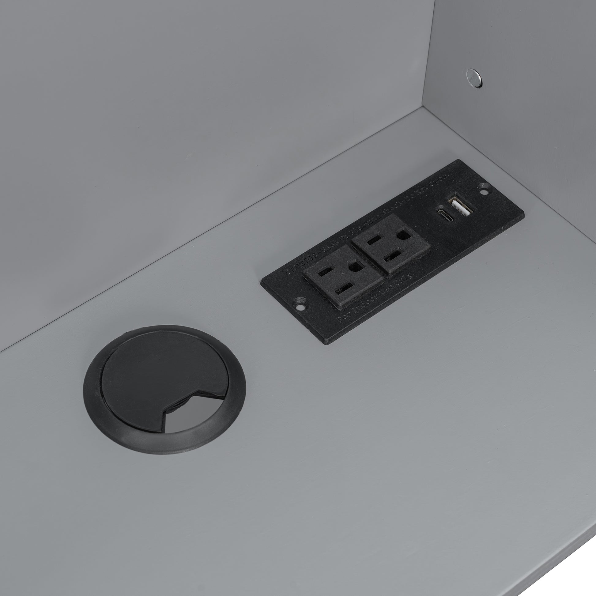 Full Bunk Bed with APP-Controlled LED Lights (7 Colors), USB Ports, Storage Shelves and 2 Drawers,Gray image 3