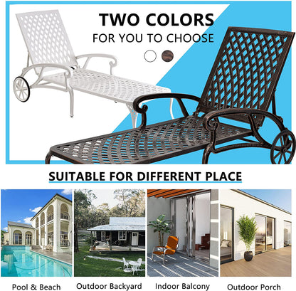 Aluminium Cast lounge chair 1pcs brown image 9