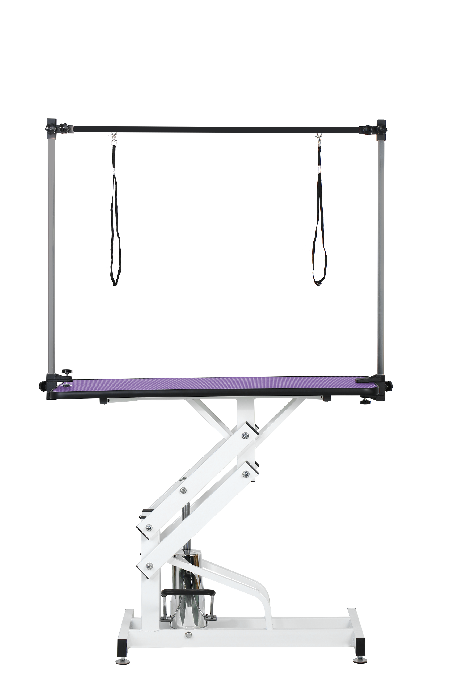42.5INCH HYDRAULIC PET GROOMING TABLE WITH "H" ARM PURPLE image 4
