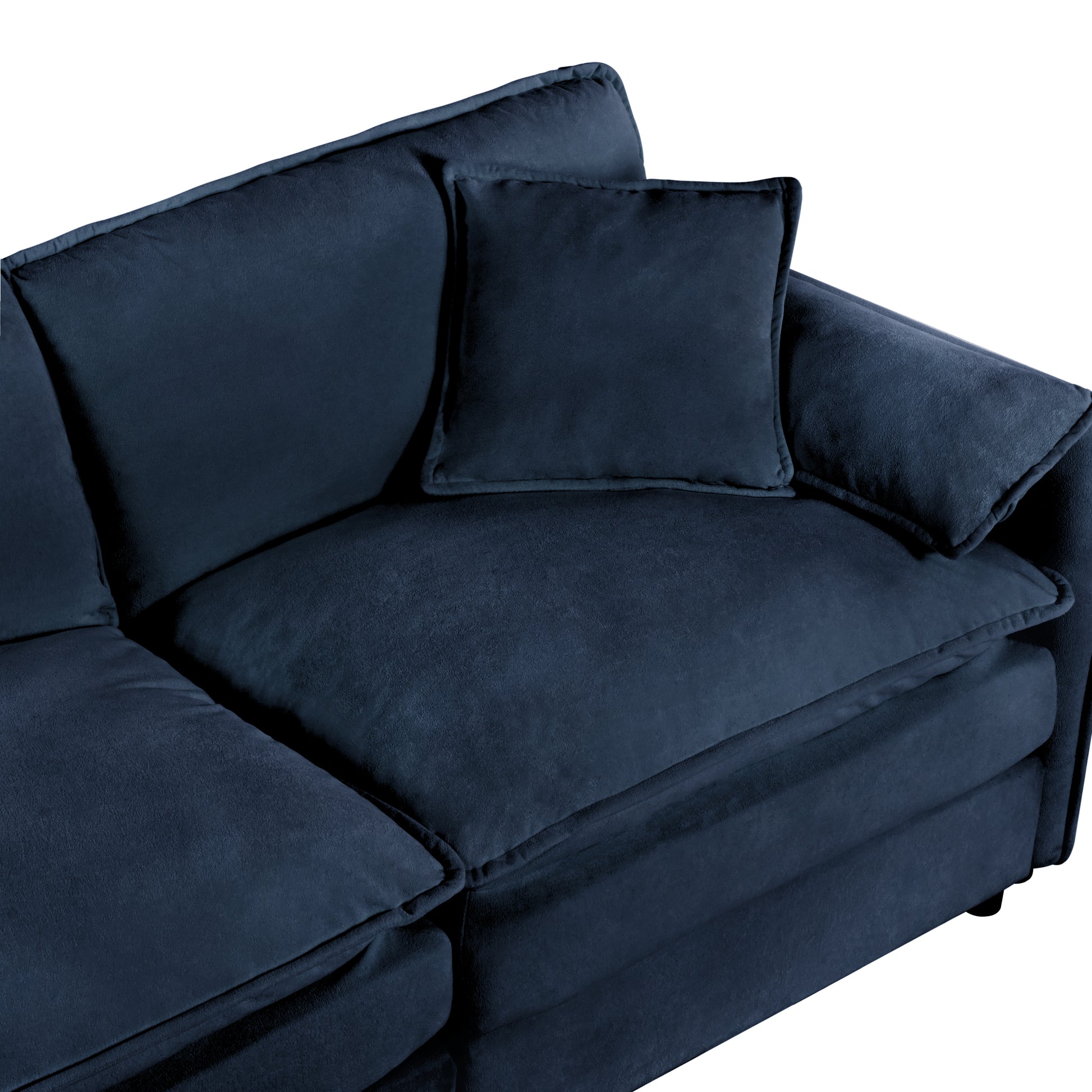 Oversized 41.73" Sofa Chair, Modern Upholstered Armchair with 1 Toss Pillow, Modular Sectional Sofa for Living Room, Deep Seat Reading Sofa for Bedroom Apartment, DIY Combination Chenille,Blue image 11