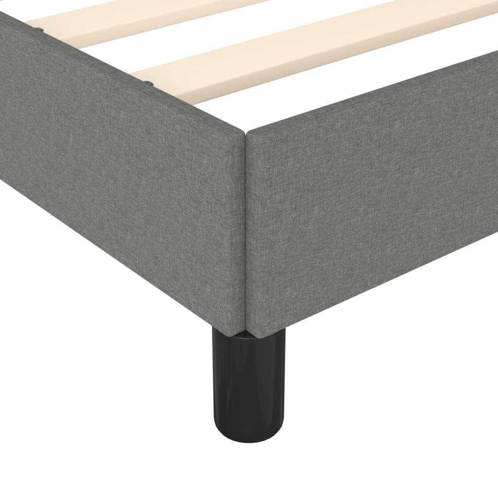 Bed Frame without Mattress Dark Gray 53.9"x74.8" Fabric image 6