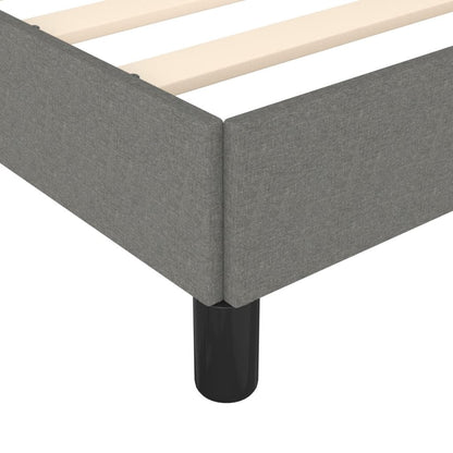 Bed Frame without Mattress Dark Gray 53.9"x74.8" Fabric image 6