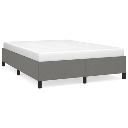 Bed Frame without Mattress Dark Gray 53.9"x74.8" Fabric image 2