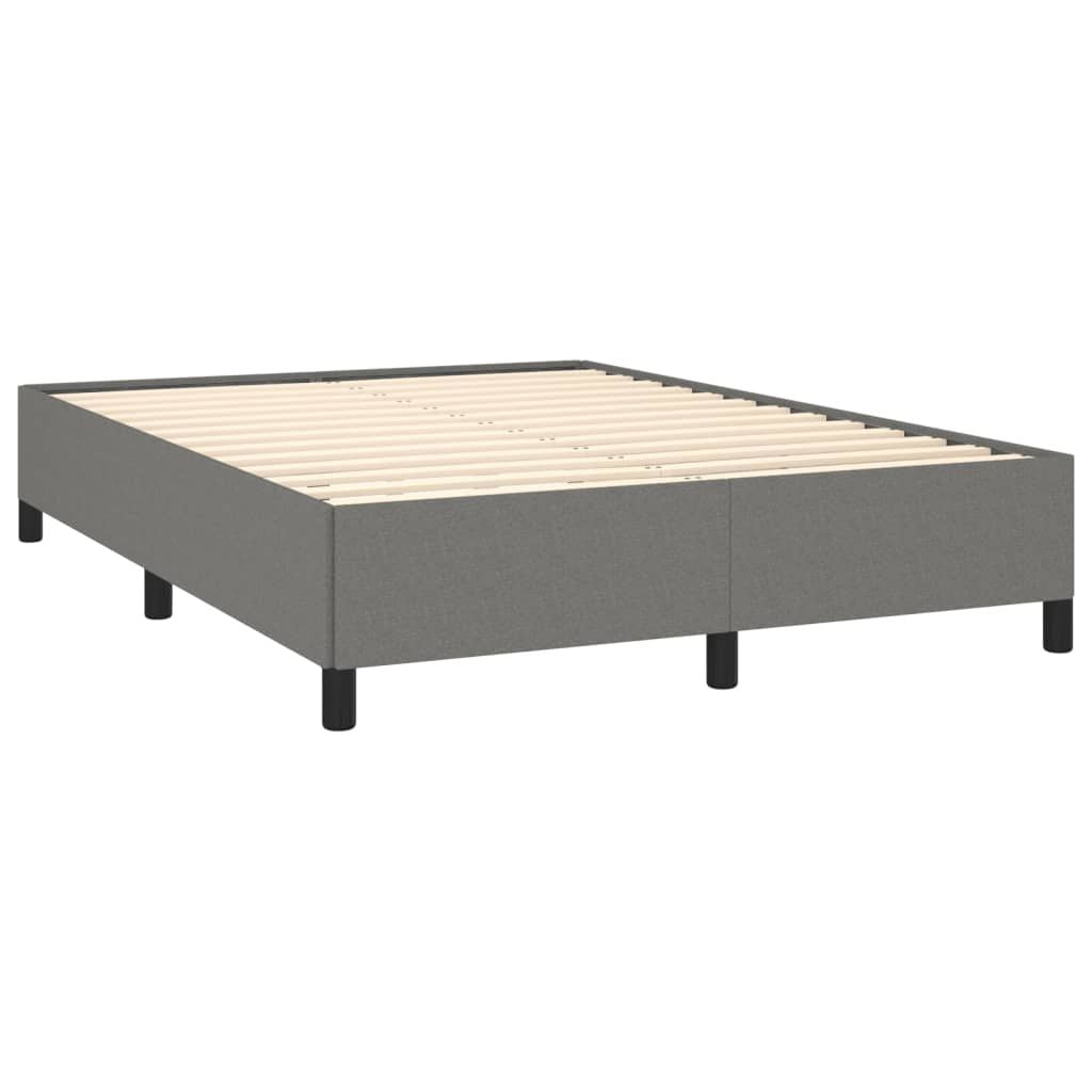Bed Frame without Mattress Dark Gray 53.9"x74.8" Fabric image 4