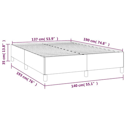 Bed Frame without Mattress Dark Gray 53.9"x74.8" Fabric image 9