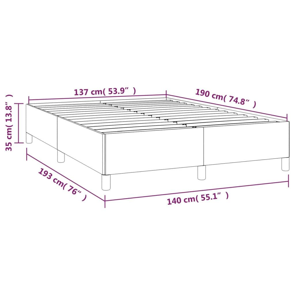Bed Frame without Mattress Dark Gray 53.9"x74.8" Fabric image 8