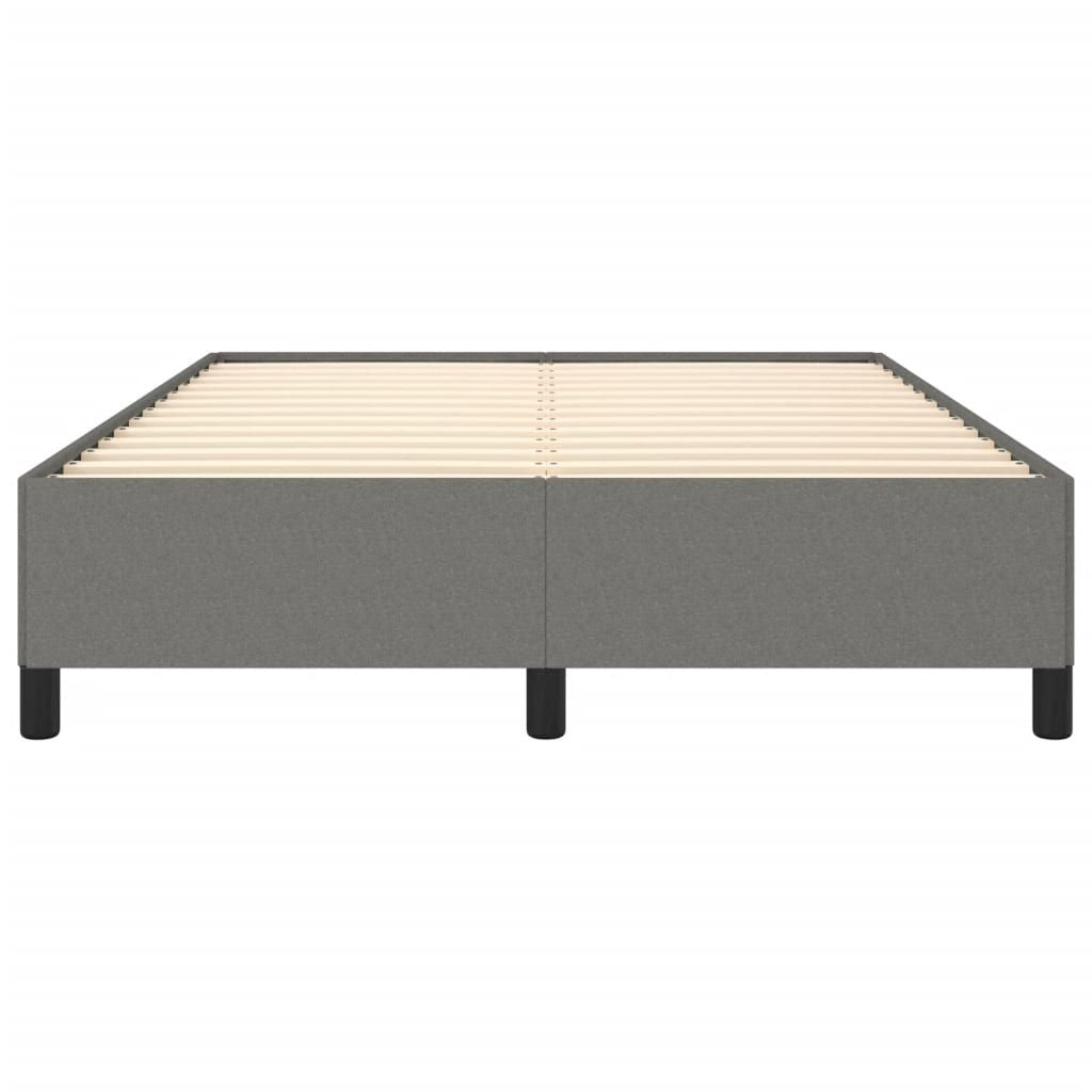 Bed Frame without Mattress Dark Gray 53.9"x74.8" Fabric image 5