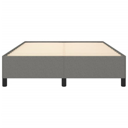 Bed Frame without Mattress Dark Gray 53.9"x74.8" Fabric image 5