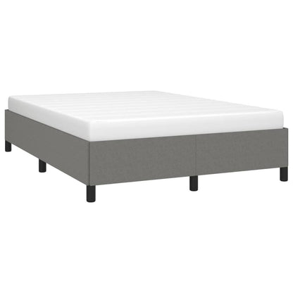 Bed Frame without Mattress Dark Gray 53.9"x74.8" Fabric image 3