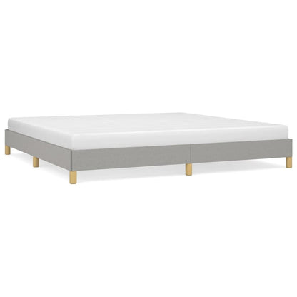 Bed Frame without Mattress Light Gray 76"x79.9" King Fabric image 2