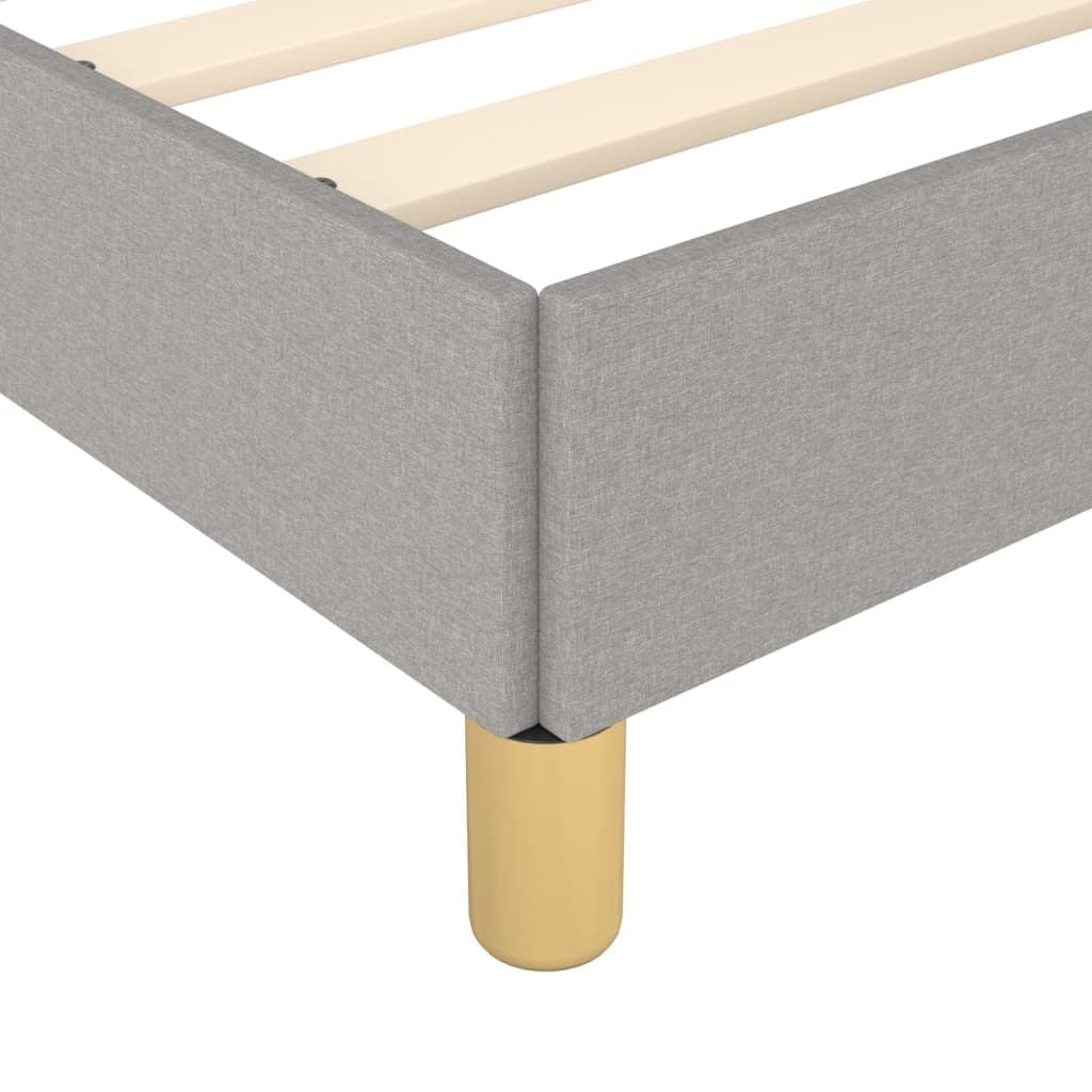 Bed Frame without Mattress Light Gray 76"x79.9" King Fabric image 7