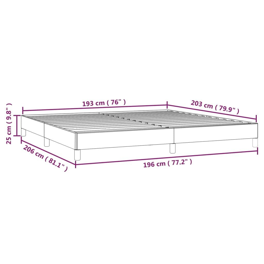 Bed Frame without Mattress Light Gray 76"x79.9" King Fabric image 9