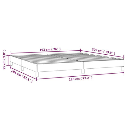 Bed Frame without Mattress Light Gray 76"x79.9" King Fabric image 9