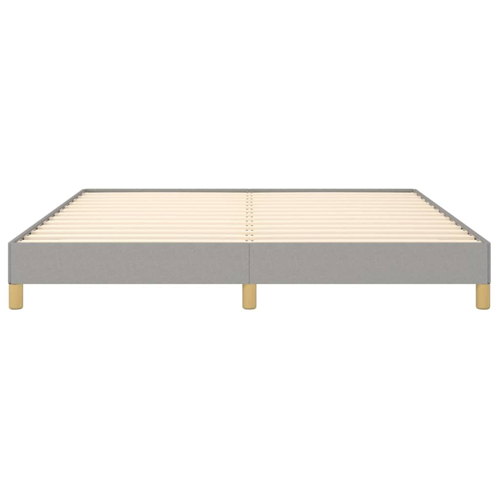 Bed Frame without Mattress Light Gray 76"x79.9" King Fabric image 5