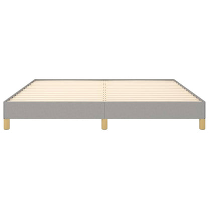 Bed Frame without Mattress Light Gray 76"x79.9" King Fabric image 5