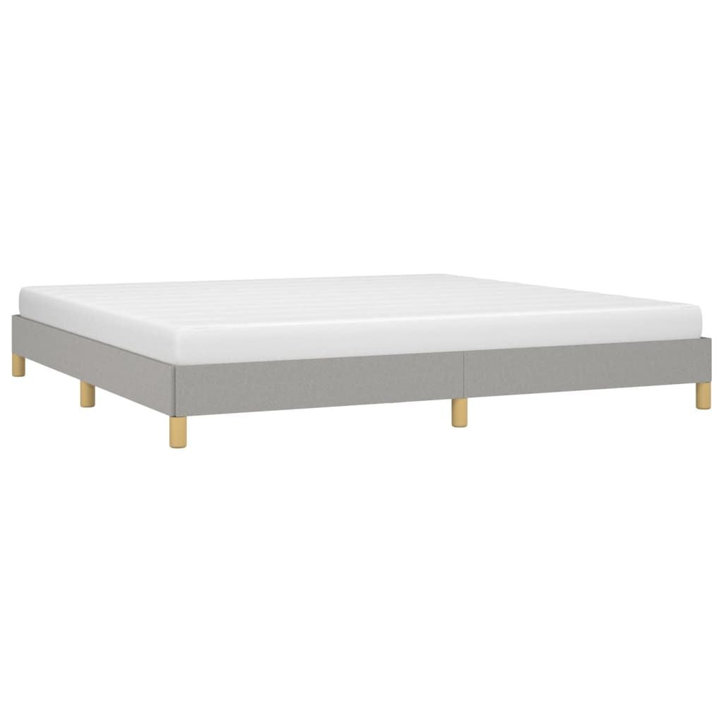 Bed Frame without Mattress Light Gray 76"x79.9" King Fabric image 3