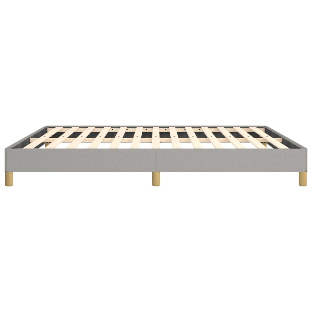 Bed Frame without Mattress Light Gray 76"x79.9" King Fabric image 6