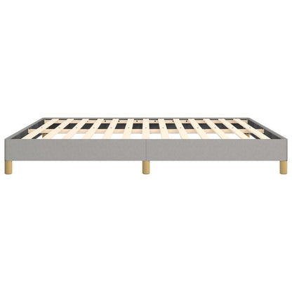 Bed Frame without Mattress Light Gray 76"x79.9" King Fabric image 6