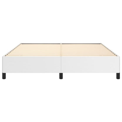Bed Frame without Mattress White 59.8"x79.9" Queen Faux Leather image 5